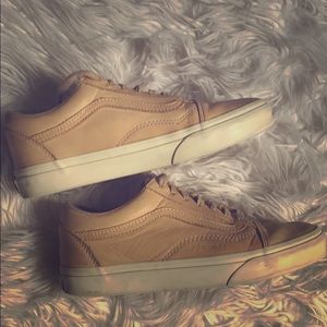 vegan leather Tan vans